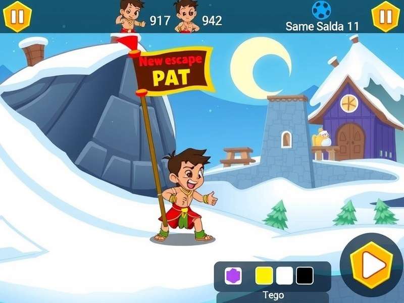 Chhota Bheem Snow Escape Game Screenshot